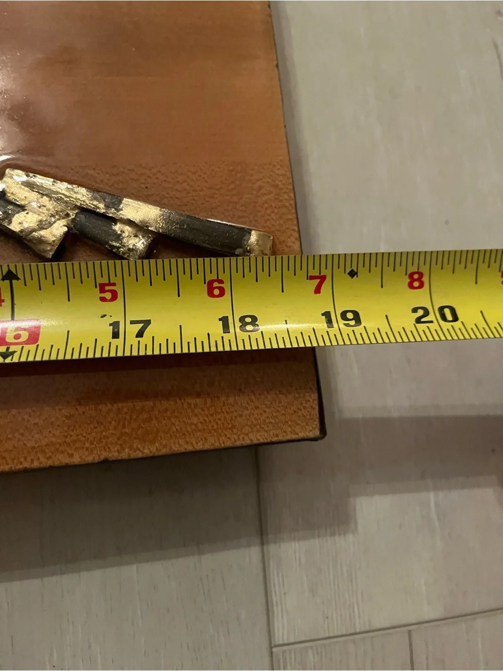Brown Wood Wall Clock with Gold Metal toad runner